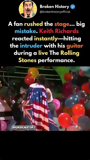 Keith Richards Hit a Fan With His Guitar #history