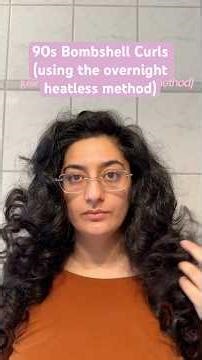 90s Bombshell Curls (overnight heatless method) #90s #heatlesshairstyles #curlyhair #curls