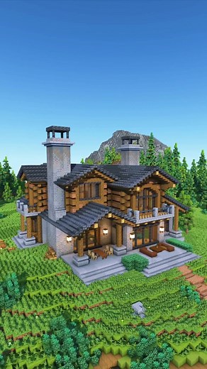 Riverside cabin built with @Airtugmc #minecraft #mcpe #minecraftserver #foryou