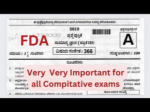 KPSC /FDA/SDA/KAS/Group C/AE KPSC question paper with Answer paper code 366