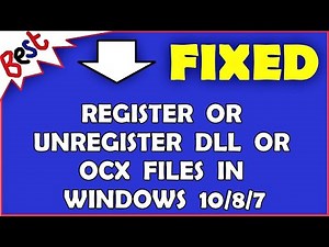 Register Or Unregister DLL Or OCX Files In Windows 10/8/7