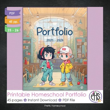 Printable Homeschool Portfolio 2025–2026 / End-of-the-Year Homeschool Report