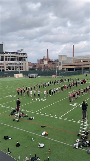 The band is back together! We’re working hard preparing for the Cotton Bowl! A beautiful 65 degrees in Columbus today for our rehearsal! #gobucks | The Ohio State University Marching Band