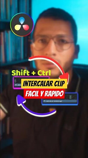 Como intercalar clips en Davinci Resolve 20