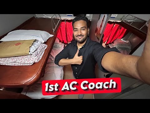 1st AC Coach Train Journey | 1st AC Class Seat Facility | Indian Railways 1st AC Coach Full Tour 🚂