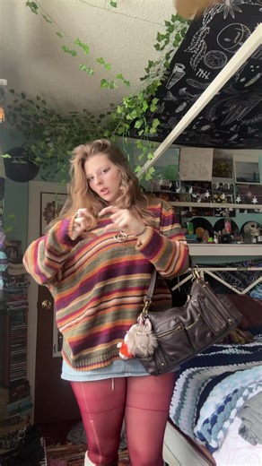 ootd ( pls don’t look at the lines in my tights) #fyp #xyz #whimsical #thrift #fashiontiktok