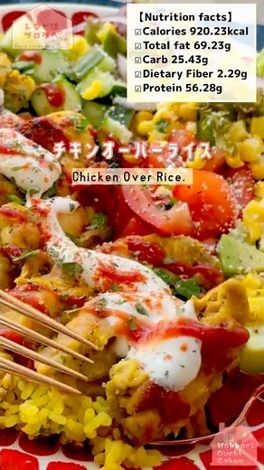 【チキンオーバーライス】魚焼きグリルで/Chicken Over Rice. #鶏もも肉
