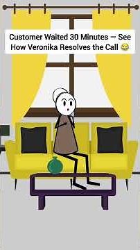 Customer Waited 30 Minutes — See How Veronika Resolves the Call #gplus #animation #funny #skits