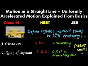 Motion in a Straight Line L 16 – Uniformly Accelerated Motion Basics | Class 11 | NEET | JEE