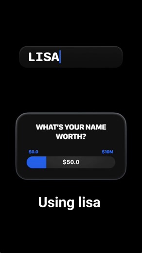 using lisa to see how much her name costs 💸🤑