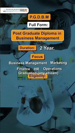 PGDBM Course Explained: Duration, Eligibility, Focus & Career Options | Mangalayatan University
