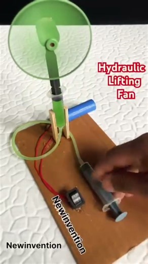 How to Make a DIY Hydraulic Lifting Fan | Simple Science Project