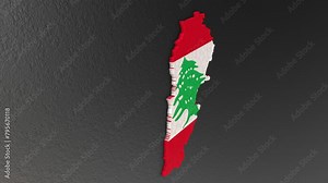 Lebanon map 3d. 3d map of Lebanon.