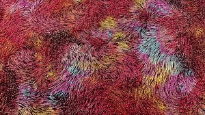 Abstract flowing lines, flowing particles, 3d rendering.