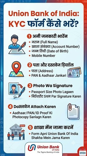 Union Bank KYC Form Kaise Bhare 2026 | Step by Step Full Process