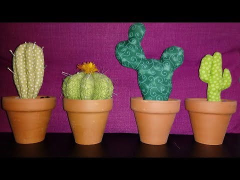 COMO HACER CACTUS EN TELA