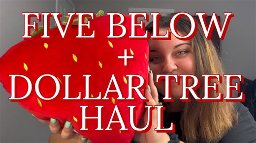 Strawberry Pillows at Five Below!!! – Five Below + Dollar Tree Haul