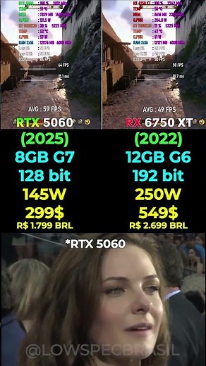 RTX 5060 vs RX 6750 XT - Gaming & Performance 🎮 #pcgaming #benchmark #rtx5060 #rx6750xt