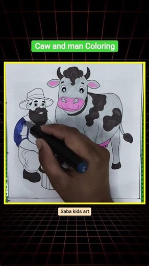 Cow Coloring #CowDrawing#KidsDrawing
