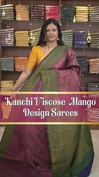 Kanchi viscose saree with Mango design | New year n Christmas special sale | Booking: 9653484447