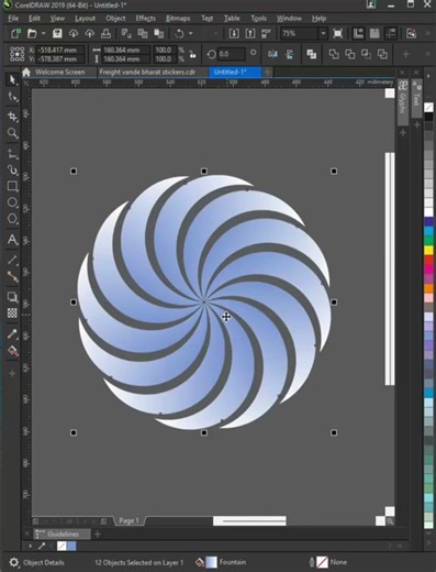 create design in Corel draw