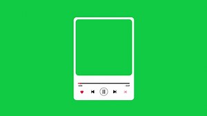 Download Music Player Display Animation Green Screen 4k for free