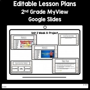 2nd Grade MyView Unit 2 Week 6 Daily Google Slides - Editable