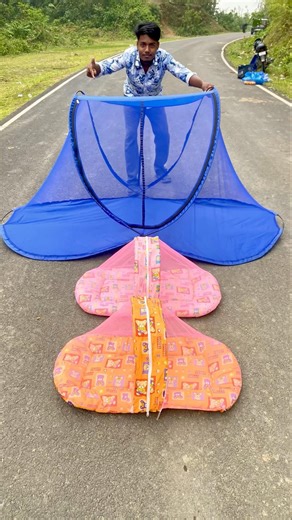 Easy Setup 4 Person Folding Mosquito Net unboxing#shortsfeed