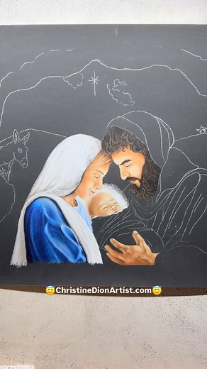 😇The Holy Family, I have chills as I work on this portrait. For this my God-given talents have been given. All to His glory! 🎨🙏🏼 👉🏻ChristineDionArtist.com #christinedionstudio #catholic #catholicchurch #catholicism #prolife #sacredart #romancatholic #catholicfamily #jesus #christmas #church #holyfamily #nativity #faith #catholicmom #stjoseph #catholicfaith #catholicconnect #jesuschrist #catholicart #catholicworld #archangel #pray #jesusmaryjoseph #rosary #catholicwomen #lasalette #blessedm