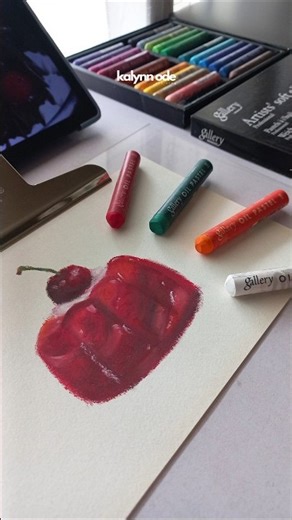 LIKE JELLY 🍒 #art #artist #crayon #mungyo #oilpastel #likejennie #jennie #cherry #draw #illustration