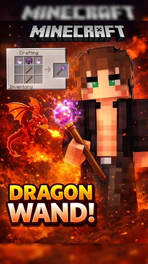 crafting dragon wand moment #minecraft #shorts #youtube