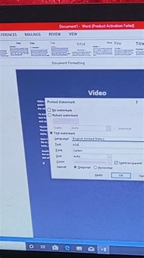 How add watermark in word #viral #computer #msword Bal Niketan English Boarding School | Ram Charan Singh