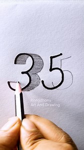 643K views · 2.5K reactions | 3D '35' Number Drawing Tricks #shorts #reels #viral #rongdhonuartanddrawing | Rongdhonu Art and Drawing | Facebook