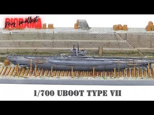 Uboot Type VII - 1/700 Diorama - Full build