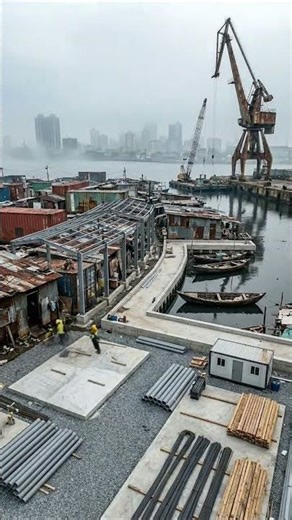 I Turned a Shipyard Slum into a $100M Marina. #beforeafter #satisfying #architecture