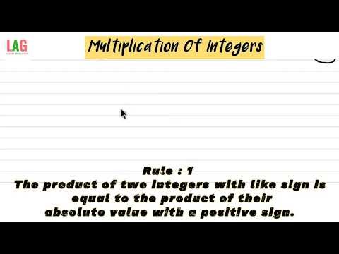 Multiplication Of Integers | Mathematics