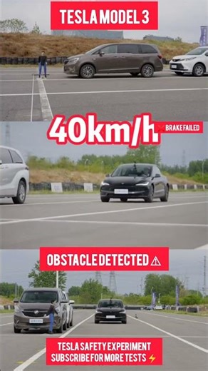Tesla Model 3 Automatic Emergency Braking Test – Can It Stop in Time? 🚗💥