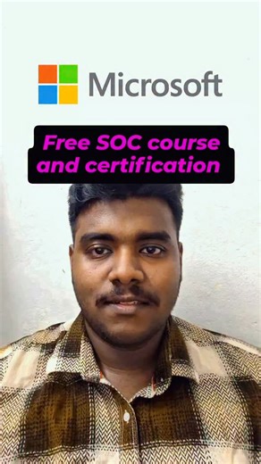 Abimel S B kulumala on Instagram: "Free SOC certification from Microsoft. #Cybersecurity #cybersecuritysoc #soc #freecourse #freecertification #Microsoft What next? Your choice."