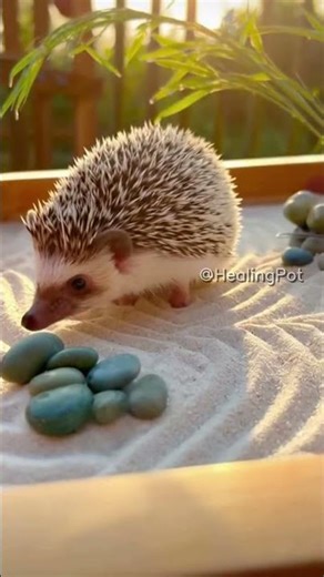 Tiny Hedgehog's Zen Garden Adventure 🌿🦔 | Miniature Serenity 🧘‍♂️✨