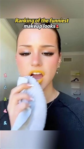 Ranking of the funniest makeup looks💄part2 #shorts#BrookeMonk#funny#makeup#trend