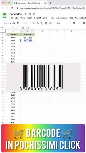 🛒 Come Creare Codici a Barre | Google Sheets