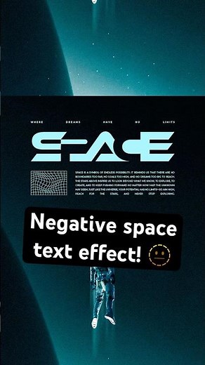 Quick and easy negative space text effect in Photoshop! #graphicdesign