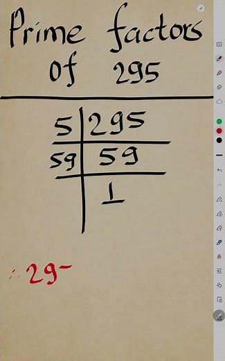 Prime Factors of 295 l Prime Factorization of 295