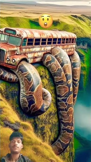 AI Travel Discovery | Giant Python attacking Bus | Amazon Jungle #shorts #art #ai #facts