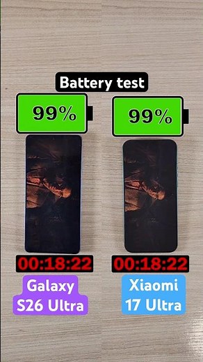 Samsung Galaxy S26 Ultra vs Xiaomi 17 Ultra battery test!