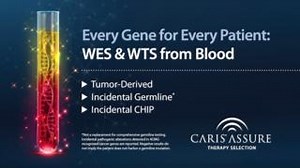 Caris Assure has revolutionized liquid biopsy technology for cancer care. With advanced features including somatic tumor plus incidental CHIP and germline results, the assay reduces false positives and boosts clinical confidence. Learn more about this groundbreaking assay that is changing the landscape of patient care: https://ow.ly/7FEv50RgIjM | Caris Life Sciences