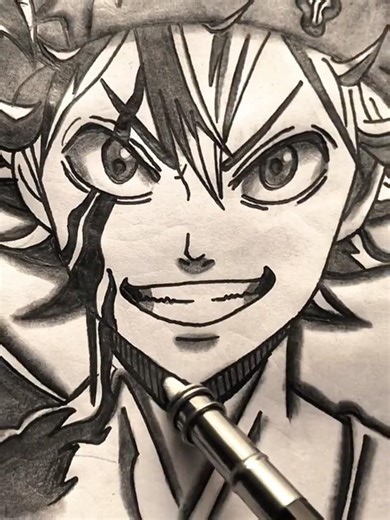 Drawing Asta Demon Form🔥 In 13 Seconds by @CraftByPavan ✨in a powerfull💥 Edit