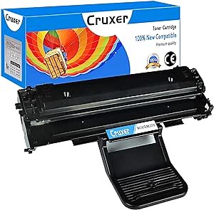 Cruxer Compatible Toner Cartridge Replacement for Samsung ML2010 ML2010D3 Used for ML-2010P ML-2010 ML-2010D3 ML-2010PR ML-2015 ML-2510 ML-2570 ML-2571N SCX-4321 Printer (Black, 1-Pack)
