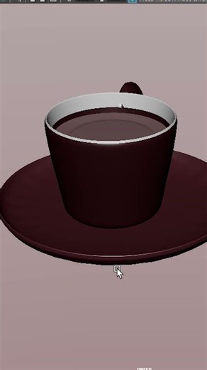 Coffee Cup and Plate 3D Model | Autodesk Maya #shorts #autodeskmaya #cgi
