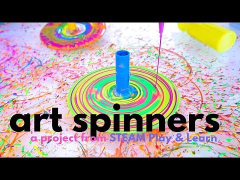 DIY SPIN ART: Art Spinners from STEAM Play & Learn